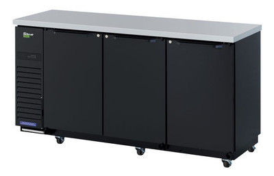 Turbo Air TBB-24-72SB-N6 73.13"W Three-Section Solid Door Back Bar Cooler