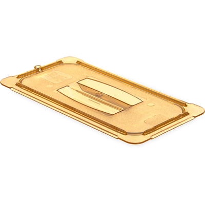 Carlisle 10470U13 StorPlus™ Handled Solid Amber High Heat Universal Lid