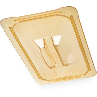 Carlisle 10470U13 StorPlus™ Handled Solid Amber High Heat Universal Lid