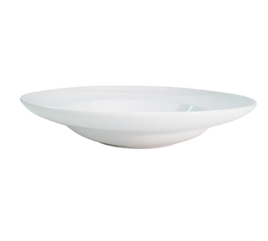 CAC China RCN-130 12" Dia. 22 Oz. Super White Porcelain Round RCN Specialty Mediterranean Pasta Bowl (1 Dozen)