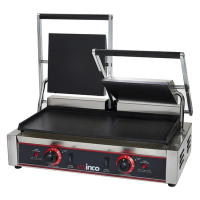 Winco ESG-2 19" Electric Countertop Double Sandwich Grill - 120 Volts