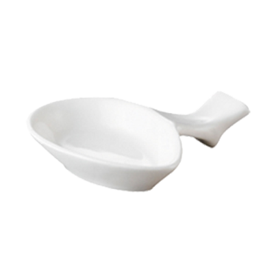 CAC China CN-A2 Super White Porcelain Accessories Spoon and Chopstick Stand (6 Dozen Per Case)