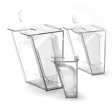 Cal-Mil 790 4.5" W x 10" H x 4" D Clear Polycarbonate Wall Mount Scoop Holder