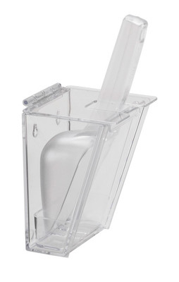 Cal-Mil 790 4.5" W x 10" H x 4" D Clear Polycarbonate Wall Mount Scoop Holder