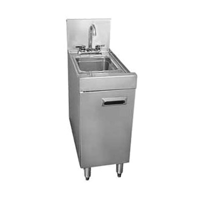 Glastender SWB-12-C Stainless Steel Underbar Wet Waste Sink - 12"W x 24"D