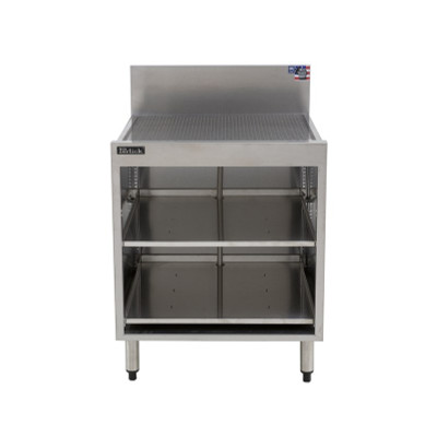 Perlick TSF24SC-GR-STK 24" W x 24" D Stainless Steel Underbar Glass Rack Storage Cabinet