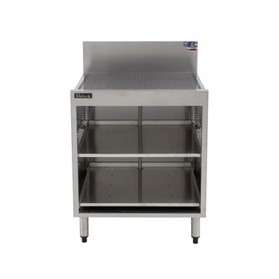 Perlick TSF24SC-GR-STK 24" W x 24" D Stainless Steel Underbar Glass Rack Storage Cabinet