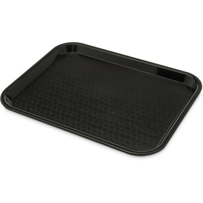 Carlisle CT101403 13.87" W x 10.75" D x 0.79" H Black Rectangle Café Tray
