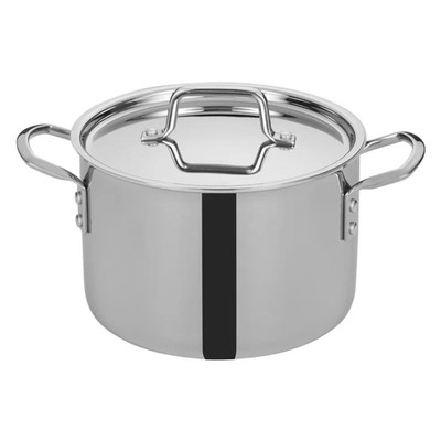 Winco TGSP-6 6 Qt Tri-Gen Induction-Ready Stock Pot