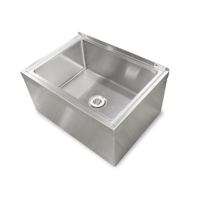 John Boos PBMS2016-12 24-5/8"W x 19-3/8"D x 16"H 16/300 Stainless Steel Construction Mop Sink