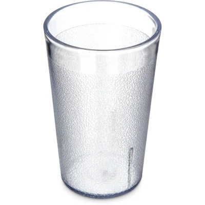 Carlisle 550607 9.5 Oz. Clear SAN Plastic Textured Exterior Stackable Tumbler (Case of 72)