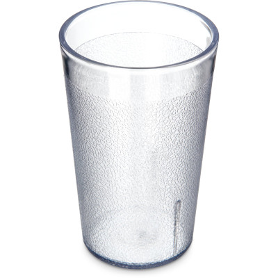 Carlisle 550607 9.5 Oz. Clear SAN Plastic Textured Exterior Stackable Tumbler (Case of 72)