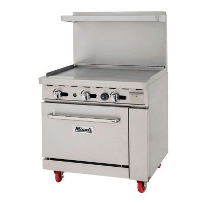Migali C-RO-36G-NG 36" Natural Gas Range with Griddle - 102,000 BTU