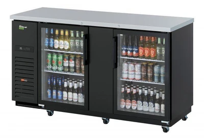 Turbo Air TBB-3SG-N 69"W Two-Section Solid Door Back Bar Cooler