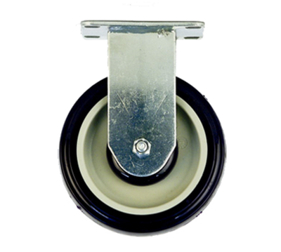 New Age C460 5" Dia Urethane Wheel Tread Rigid Plate Caster - 250 Lbs.