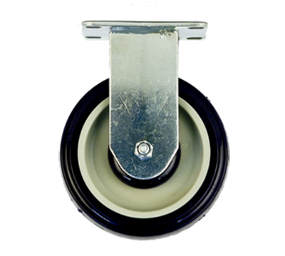 New Age C460 5" Dia Urethane Wheel Tread Rigid Plate Caster - 250 Lbs.