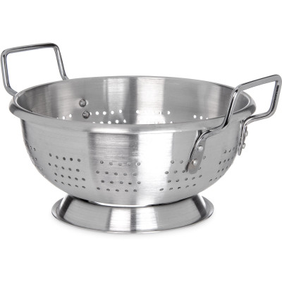 Carlisle 60278 8 Qt. Aluminum Satin Finish Colander