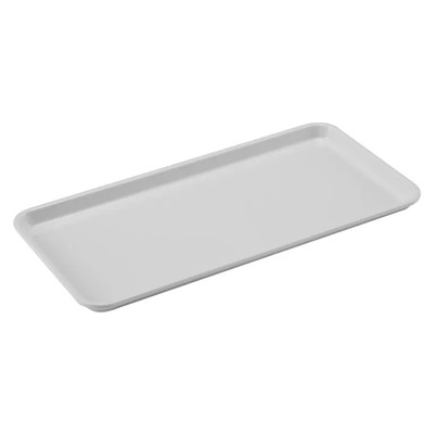 Cambro 10302MT148 10-7/16" x 30" x 2" White Rectangular Fiberglass Market Display Pan - 12/Case