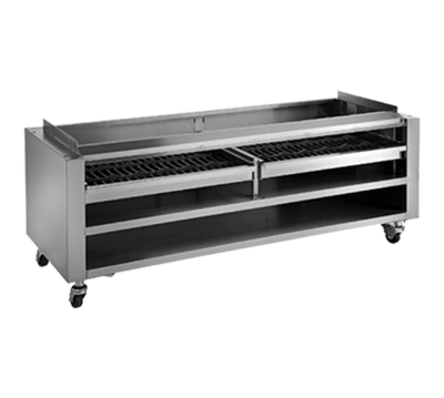 Vulcan SMOKER-VCCB72 72" W Stainless Steel Undershelves Wood Assist Smoker Base