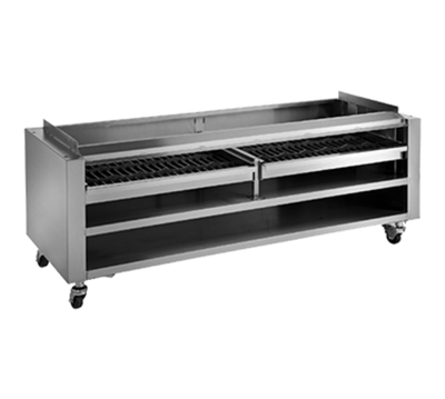 Vulcan SMOKER-VCCB72 72" W Stainless Steel Undershelves Wood Assist Smoker Base