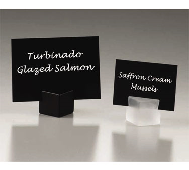 American Metalcraft TAGA7WT 4" W Black Acrylic Mini Chalk Card