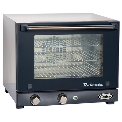Cadco OV-003 Stainless Steel 1 Deck Quarter Size Electric Convection Oven - 120 Volts 1-Ph