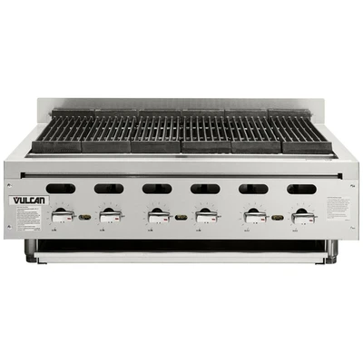 Vulcan VACB60-NG 62.13" W Natural Gas Stainless Steel Countertop Achiever Charbroiler - 187,000 BTU