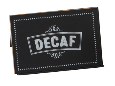 Cal-Mil 3047-2 3" Black Decaf Chalkboard Tent Label