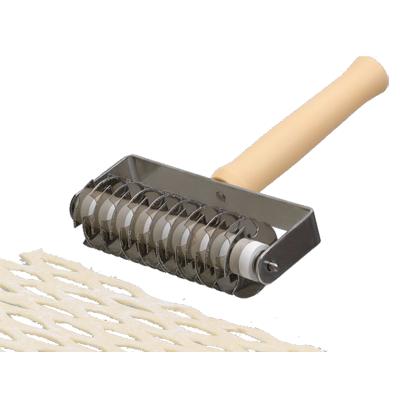 Matfer Bourgeat 141105 Lattice Pie Cutter 5&quot; Length Criss-Cross Pattern Polypropylene Handle Stainless Steel