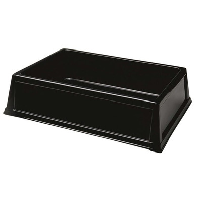 Lakeside 298 Rectangle Black Plastic Iced Display Insulated Beverage Bin 18" x 26" x 6"