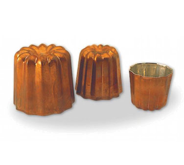 Matfer Bourgeat 340417 Cannele Mold 2-3/16" Dia. x 2-3/16"H Copper-Tin Lined