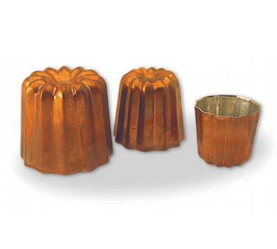 Matfer Bourgeat 340417 Cannele Mold 2-3/16" Dia. x 2-3/16"H Copper-Tin Lined