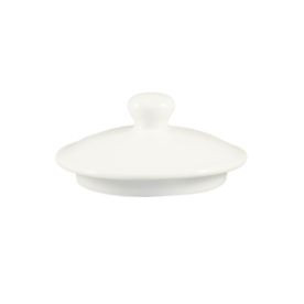 CAC China LN-3-LID 3.5" Dia. Super White Porcelain Lion Head Tureen or Bouillon Lid Only (6 Dozen Per Case)