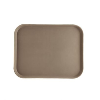 CAC China FGTD-1418BN 18" L x 14" W Fiberglass Brown Rectangle Tray