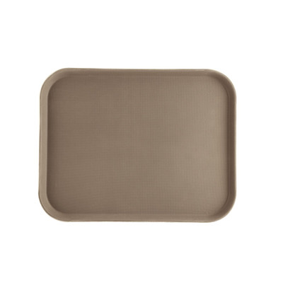 CAC China FGTD-1418BN 18" L x 14" W Fiberglass Brown Rectangle Tray