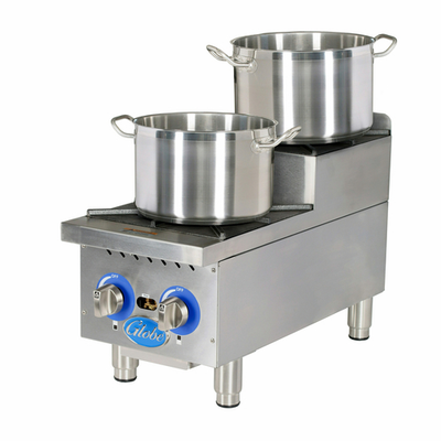 Globe GHPSU212G-NG 12&quot; Natural Gas Countertop Hotplate - 60,000 BTU