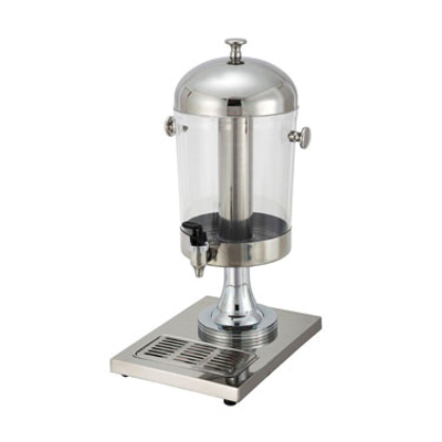 Winco 902 2-1/5 Gallon Clear Juice Dispenser Stainless Steel (1 Set)