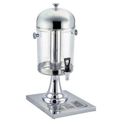 Winco 902 2-1/5 Gallon Clear Juice Dispenser Stainless Steel (1 Set)