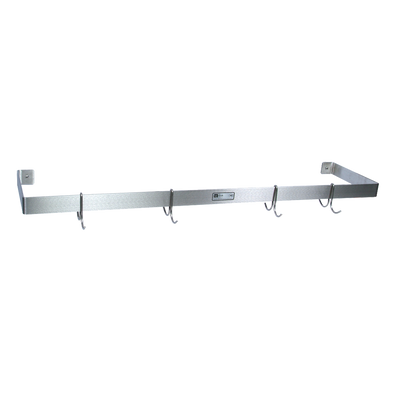 John Boos PRW13 72"W x 12"D x 2"H Stainless Steel Flat Bar Pot Rack