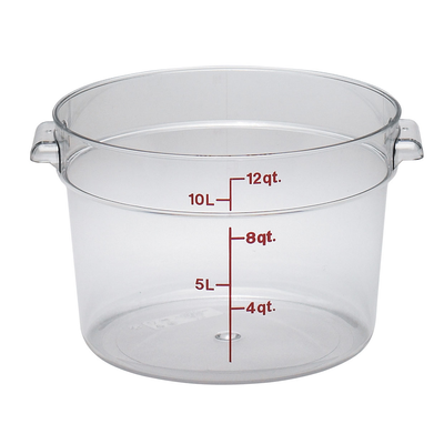 Cambro RFSCW12135 12 Qt. Clear Round Camwear Storage Container