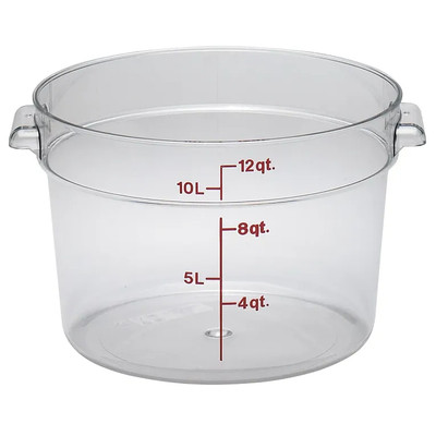 Cambro RFSCW12135 12 Qt. Clear Round Camwear Storage Container
