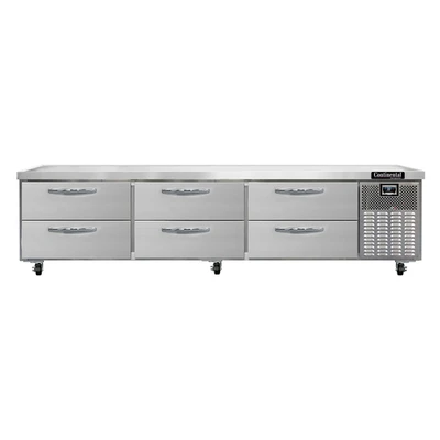 Continental Refrigerator D108GN 108"W Six Drawer Refrigerator Griddle Stand