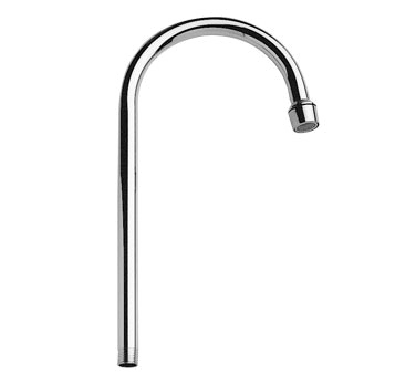 Fisher 3966 Gooseneck Spout Assembly with 2.2 GPM Aerator Brass and 12" Rigid Gooseneck Spout