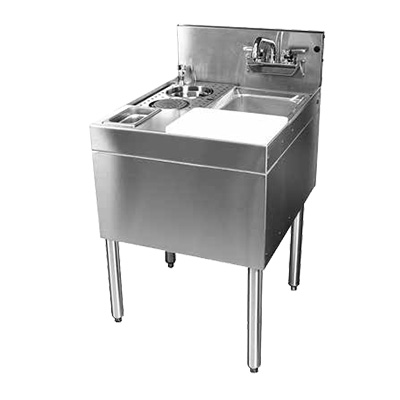 Glastender MFT-20 Stainless Steel Top Front Ends & Legs Underbar Mixology Unit 20" x 24"
