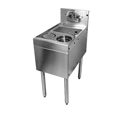 Glastender MTS-14 Stainless Steel Top Front Ends & Legs Underbar Mixology Unit 14" x 24"
