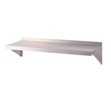 Turbo Air Tsws-1296 Shelf Wall-Mounted 96"W 2"H Rear Up-Turn 18/304 Stainless Steel
