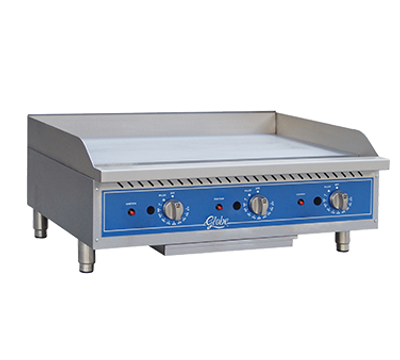 Globe GG36TG 36" Thermostatic Countertop Griddle - 90,000 BTU - Natural Gas