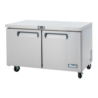 Migali C-U60F-HC 60.2"W Two-Section Solid Door Reach-In Competitor Series Undercounter Freezer