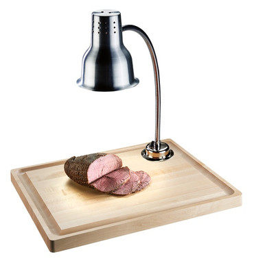 Cal-Mil 3490-71 1.5" x 20" x 24" Maple Carving Station with Lamp