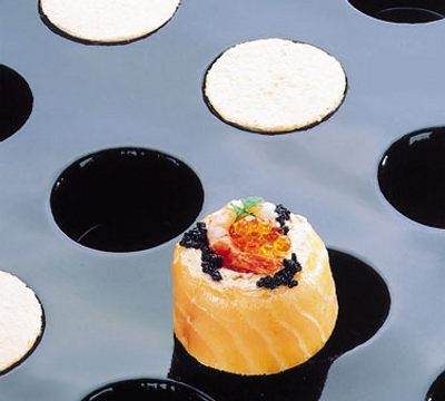 Matfer Bourgeat 336040 Flexipan Mini-Cylinders Mold 54 Per Sheet 1/2 Oz. Cap. 1-1/2" Dia. x 1/2"H Food Grade Silicone